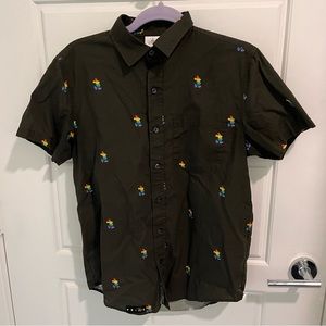 Disney Pride Collection Rainbow Mickey Button Up